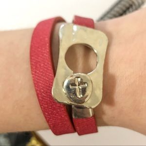 Cross Detail Wrap Bracelet